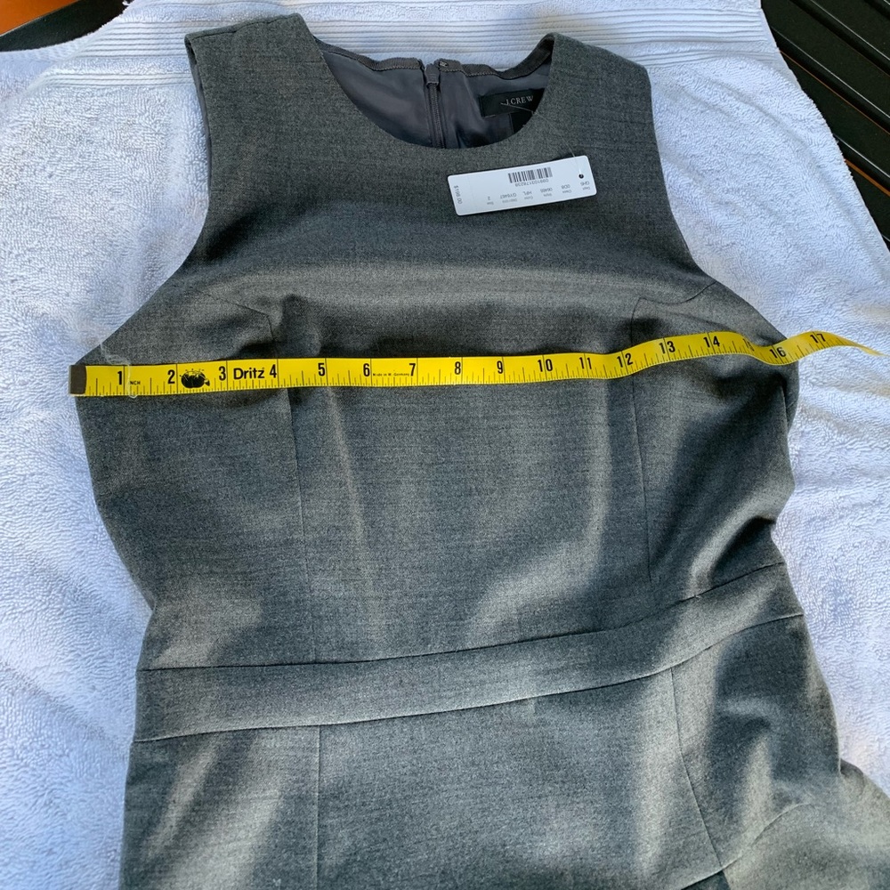 J. Crew pleated stretch flannel dress. #06465.